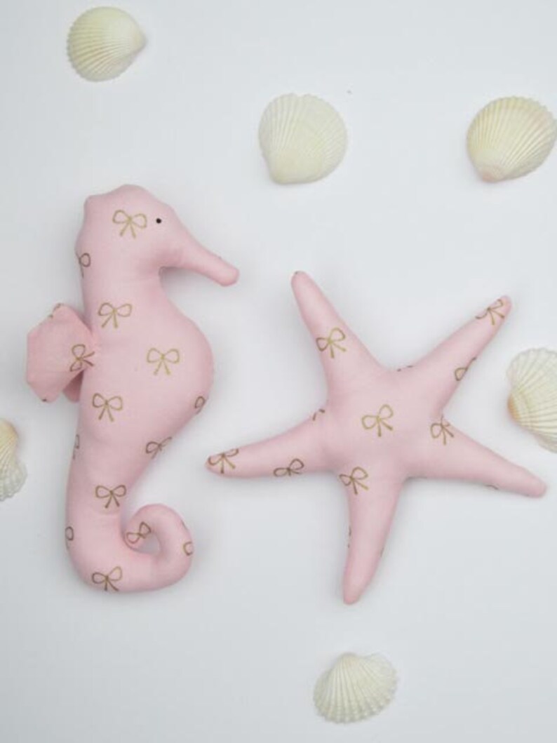 Plush Seahorse Toy Stuffed Seahorse and Starfish Toy Nautical - Etsy