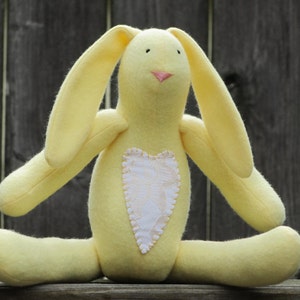 Yellow Bunny Rabbit Stuffed Doll Cute Soft Easter Bunny Hare Softie ...