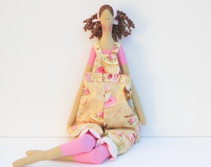Tilda Doll Soft Cloth Doll Pink Cream Fabric Doll Child - Etsy