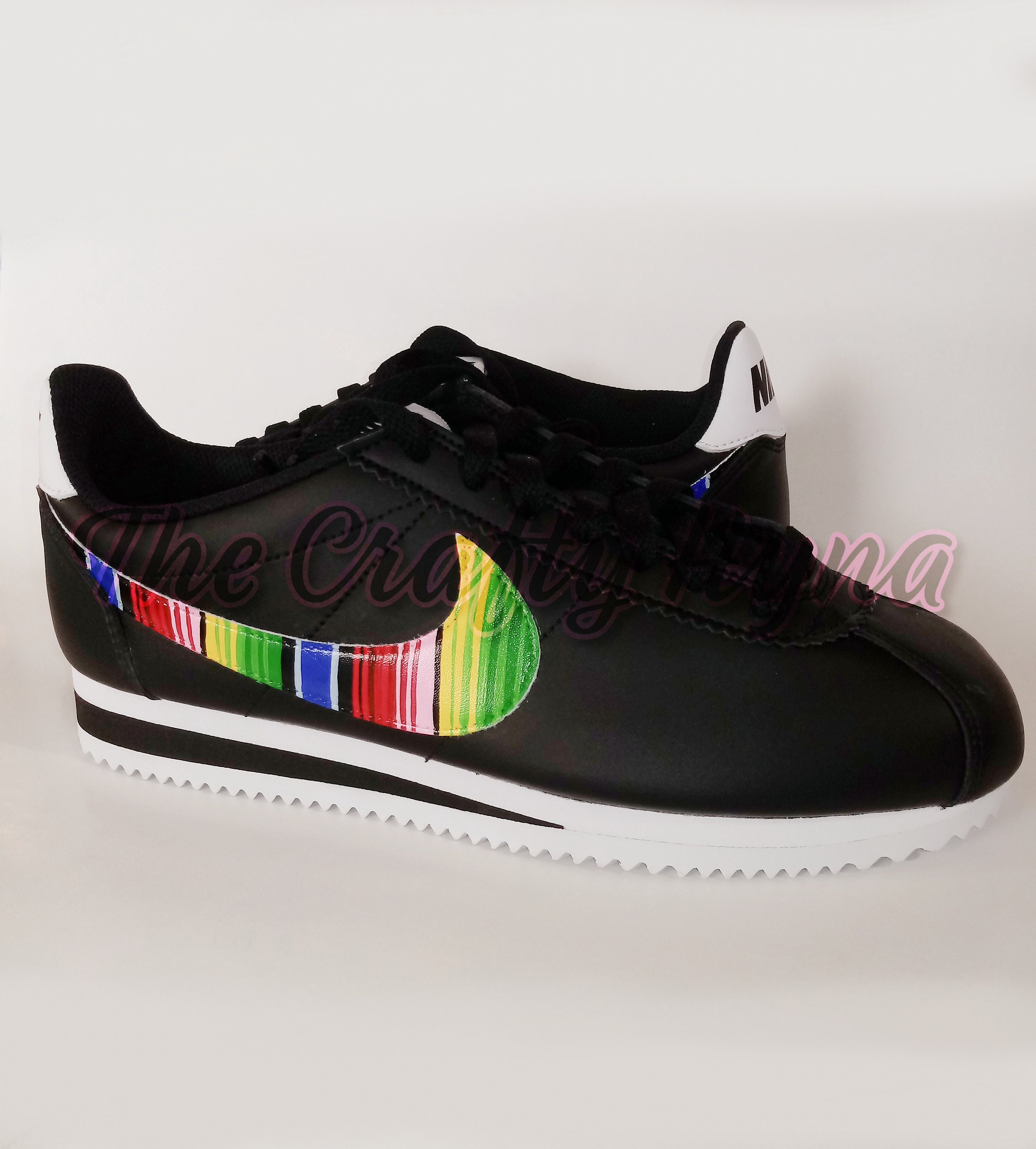 Nike Cortez Customized Painted Boondocks Shoes Mens 7.5 Womens 9 819719-110