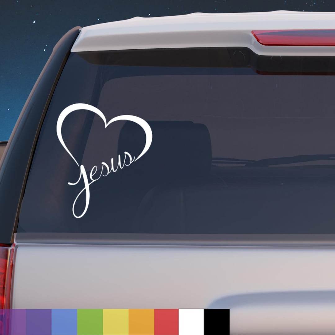 Jesus Racing Development Car Sticker Jesus Car Decal - SUV Sticker - Vinyl Jesus Heart - Etsy
