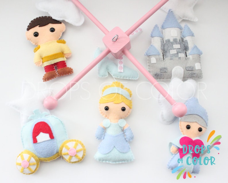 Cinderella Baby Mobile Baby Crib Mobile Princess Mobile Etsy