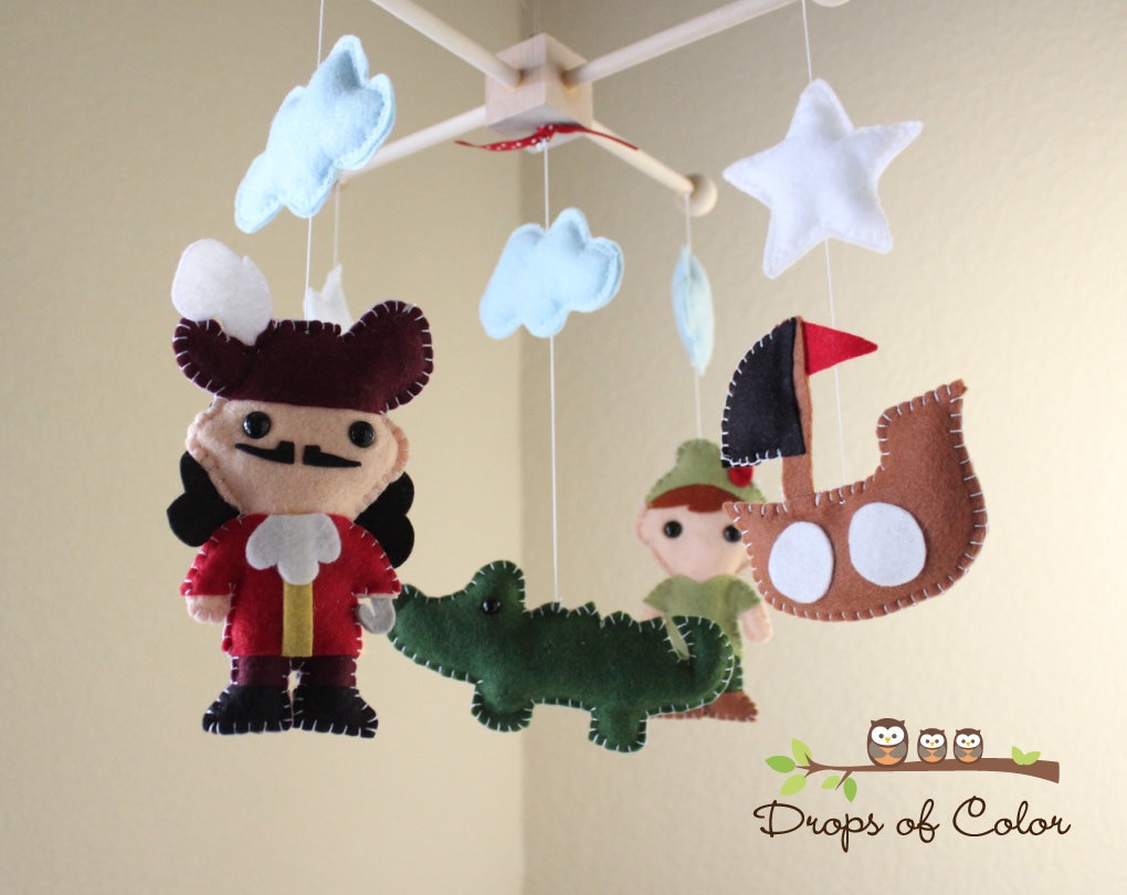 Baby Mobile Baby Crib Mobile Disney Peter Pan Captain Hook Etsy
