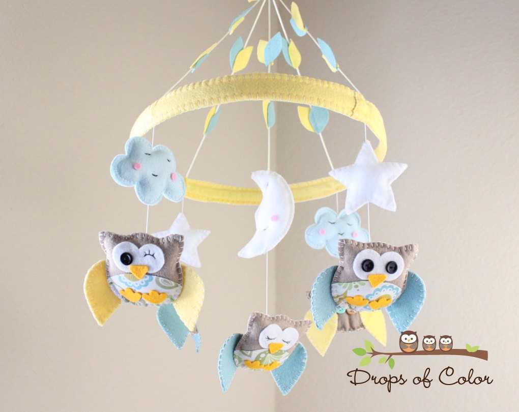Baby Crib Mobile Baby Mobile Owl Mobile Baby Owls in Etsy