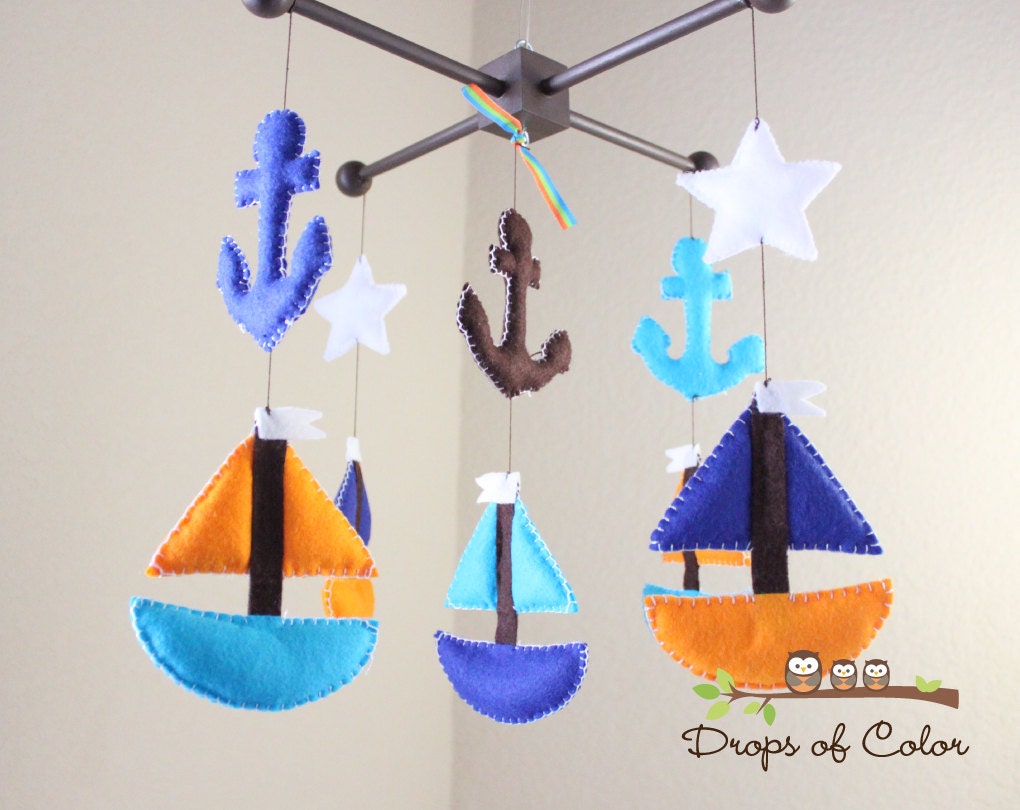 Baby Mobile Baby Crib Mobile Boat Mobile Set Sail Mobile Etsy