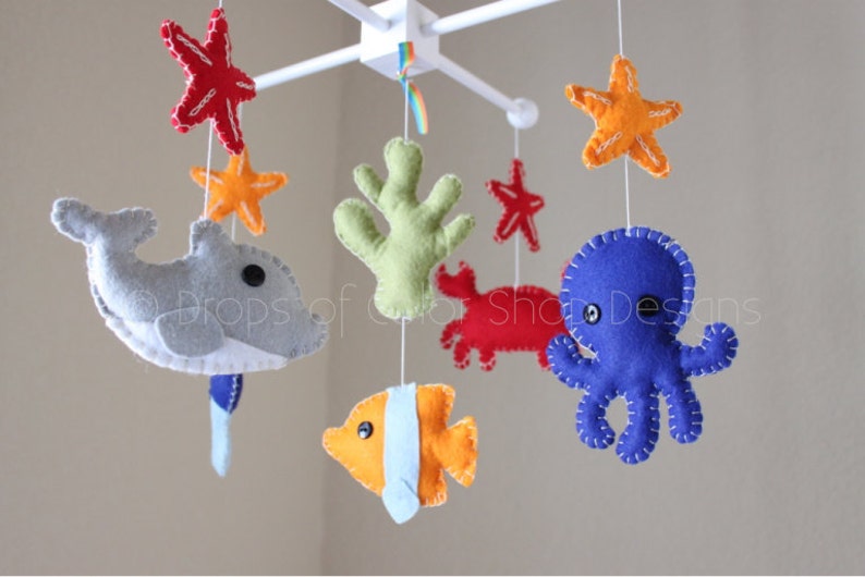 Baby Crib Mobile Baby Mobile Nursery Crib Mobile Ocean Etsy