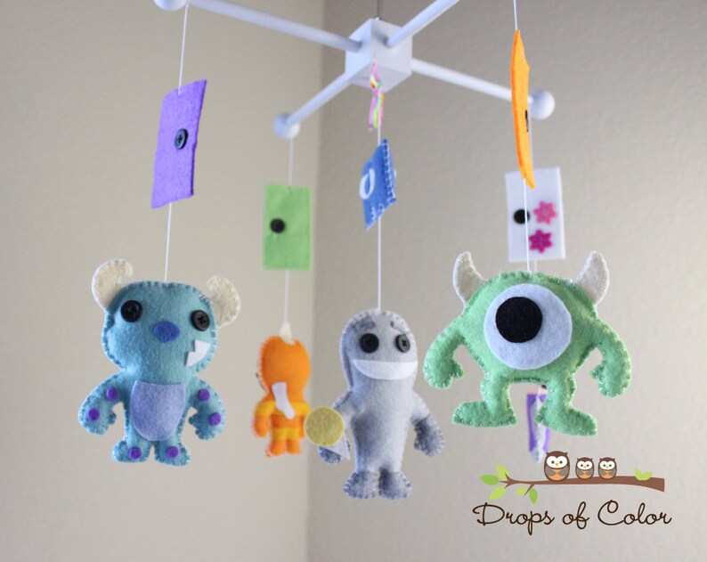 Baby Mobile Baby Crib Mobile Monsters Inc Mobile Monsters Etsy