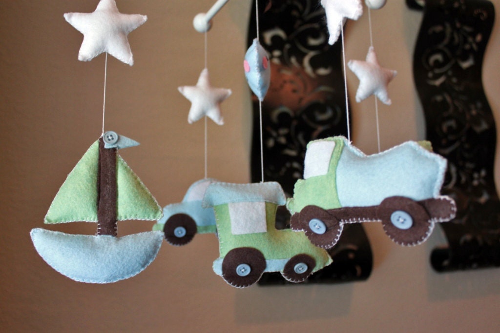 Baby crib Mobile Baby Mobile Transportation Nursery Mobile Etsy