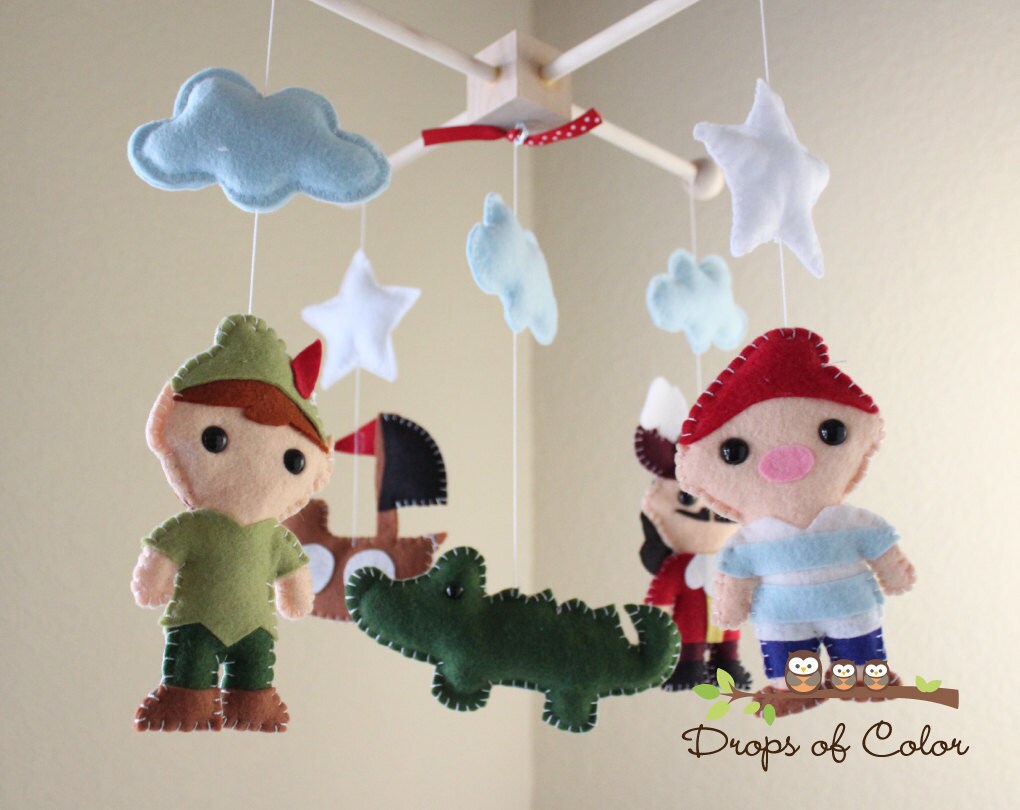Baby Mobile Baby Crib Mobile Disney Peter Pan Captain Hook Etsy