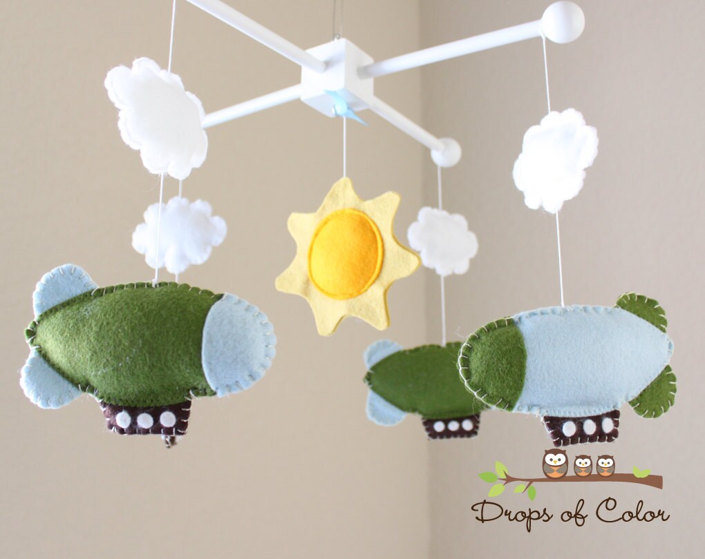Baby Mobile Baby Crib Mobile Blimp Mobile Crib Mobile Etsy