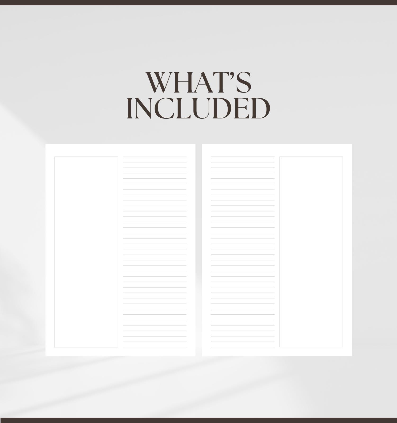 Printable Notebook Paper Templates | Minimalist Lined, Grid, Blank ...