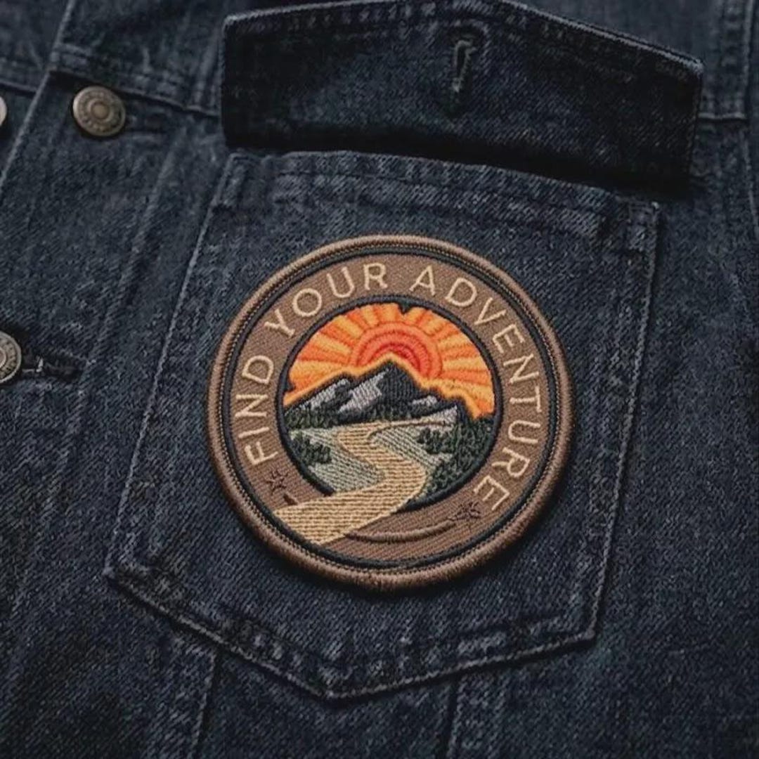 Find Your Adventure Embroidered Patch, Outdoor Explorer Badge, Camping ...