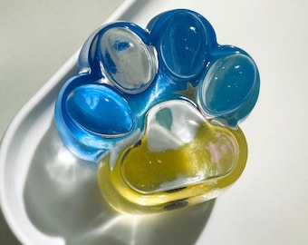 Handmade Beach Cat Paw Squishy, Food-Grade Silicone Stress Relief Toy