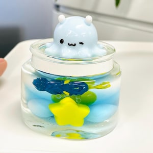 Clear Aquarium Fish Tank Squishy, Silicone Fidget Toy, Desk Decor,  Gift for Ocean Lovers