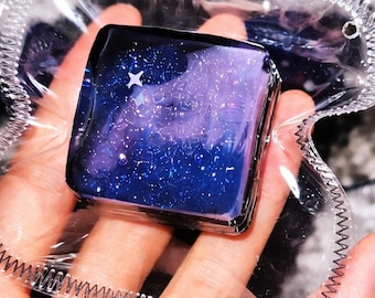 Galaxy Cube Taba Squishy Toy, Food Grade Silicone, Stress Relief Desk Decor