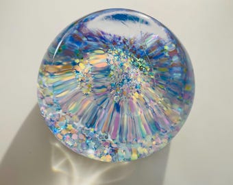 Handmade Clear Aurora Squishy Fidget Toy, Jelly Feel Silicone Desk Decor
