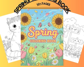 Spring Coloring Book | Relaxing Floral & Nature Designs for Adults | Stress Relief Coloring Pages