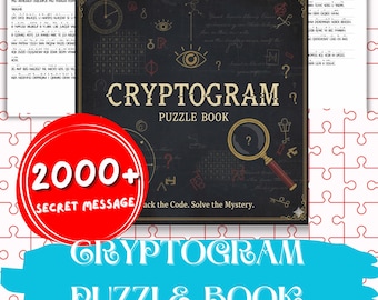 Cryptogram Puzzle Book | 2000+ Secret Message Brain Teasers | Logic, Quotes & Cipher Puzzles for Adults