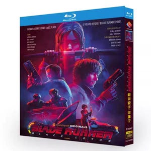 Può includere: Disco Blu-ray per "Blade Runner: Black Lotus". La copertina presenta un'illustrazione stilizzata con personaggi che impugnano armi. Il testo include "Serie animata che si svolge" e "17 anni prima di Blade Runner 2049".