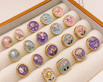 Perline distanziatrici a forma di fiore, accessori per gioielli fatti a mano, bracciale, collana, perline distanziatrici, un pezzo