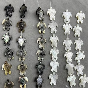 13*18 MM Sköldpaddsformad pärlemor DIY håraccessoar halsband armband