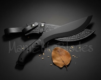Blackhawk 16" Heavy Duty Carbon Steel Kukri Knife with Micarta Handle & Leather Sheath