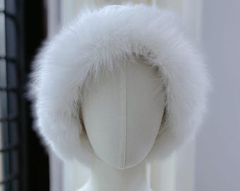 Rex Rabbit Fur Knit Winter Hat With Fox Fur Pom - Brown  display picture 1