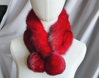 Real Rabbit Fur Scarf Knitted Neck Warm Collar Scarves Wraps Winter Women's Casual Female Lady Real Fur Scarf Fur Wrap  Fur Shawl Gift