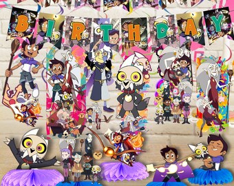 Owl House Tableware banner plate cups napkins party supplies decoration happy birthday centerpiece decor baby shower boy girl kids