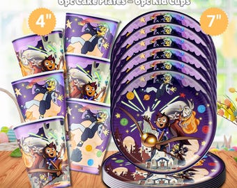 Owl House Tableware banner plate cups napkins party supplies decoration happy birthday centerpiece decor baby shower boy girl kids