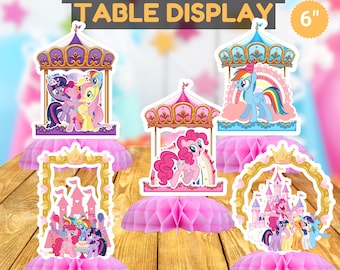 Little Pony Tableware banner plate cups napkins party supplies decoration happy birthday centerpiece decor baby shower boy girl kids