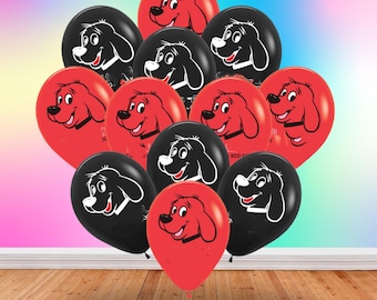 Clifford bouquet Latex Balloons party supplies decoration happy birthday centerpiece decor boy girl baby shower kids favor celebration