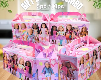 Dollhouse toy Giftbox favor party supplies decoration happy birthday centerpiece decor girl baby shower celebration gift box bracelet