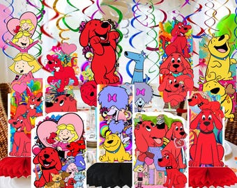 CLIFFORD Tableware banner plate cups napkins party supplies decoration happy birthday centerpiece decor baby shower boy girl kids