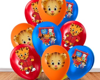 Danny Tiger bouquet Latex Balloons party supplies decoration happy birthday centerpiece decor boy girl baby shower kids favor celebration