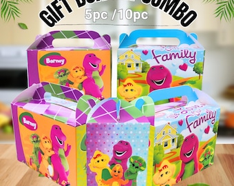 Barny dinosaur Giftbox favor party supplies decoration happy birthday centerpiece decor girl baby shower celebration gift box bracelet kitty