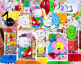 bfdi Battle 4 Dream Tableware banner plate cups napkins party supplies decoration happy birthday centerpiece decor baby shower boy girl kids
