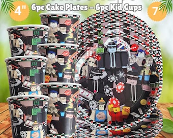 Forsaken Tableware banner plate cups napkins party supplies decoration happy birthday centerpiece decor baby shower boy girl kids