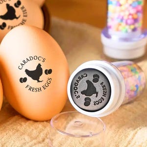Timbro personalizzato per uova fresche, marcatura personalizzata per uova del mercato agricolo, regalo per pollaio per agricoltori