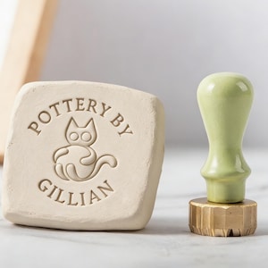 Sello de cerámica personalizado para arcilla, marca de arcilla con firma o nombre personalizado, sellos con el logotipo de Tiny Ceramics, regalo para alfareros.