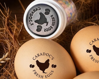 Timbre d'oeuf de Pâques personnalisé Timbre d'oeuf de poule personnalisé cadeau d'oeufs frais sans danger pour les aliments pour les amateurs de poulet