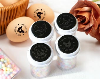 Personalized Egg Stamp Custom Washable No-Smudge Egg Stamp Food Safe Reusable for Farm Fresh Eggs