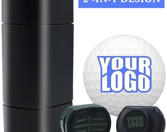 Marqueurs de tampons pour balles de golf 2 en 1, Jeu de tampons pour balles de golf personnalisés, Cadeau de marquage de balles de golf pour golfeur, Cadeau de Noël pour homme/père/mari