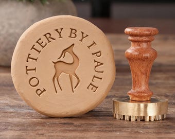 Custom Text Clay Stamp, Personalized Pottery Stamp, Handmade Ceramic Stamp, Clay Embossing Tool, Gift for Potters and Ceramic Artists