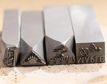 Personalized Carbon Steel Stamp, Custom Metal Jewelry Leather Stamps