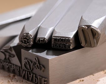 Custom Metal Stamp, Personalized Metal Punch, Carbon Steel Marking Stamp for Jewelry, Tiny Metal Name & Logo Stamps