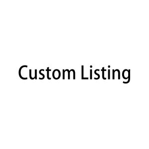 May include: A plain white background featuring the text Custom Listing written in a simple, black, sans-serif font. The words are centred horizontally and vertically, providing a clear and legible display of the text for this specific listing.