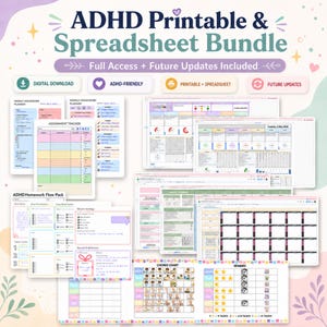 ADHD Digital Planner Vorlagen Lifetime Access Pass