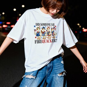 Firequacker Duck PNG, Funny 4th of July Shirt Design, Patriotic Ducks Graphic, Cute Americana T-Shirt Sublimation, USA Holiday
