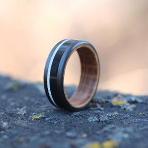 Bison Horn, Deer Antler e Whiskey Barrel Wedding Band